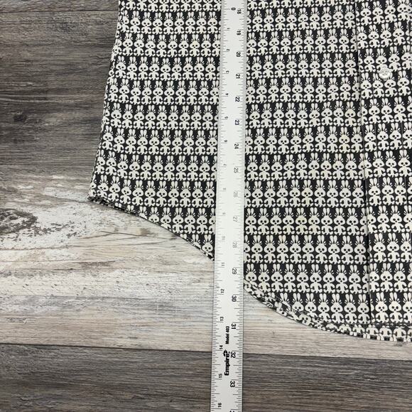 Vintage 70s Dino‎ Divino Creazzione AOP Bunny Patterned Gray Mens L Disco Shirt - Picture 8 of 9